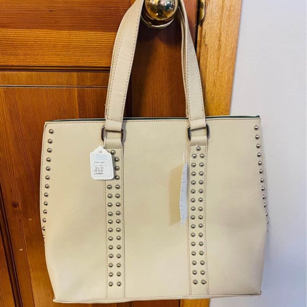 NWT Studded Leather Purse & Handbag 2 pcs.